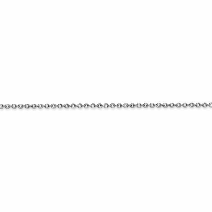 Lovely Rita's Chains 14k White Gold 1.30mm Round Link Cable Chain