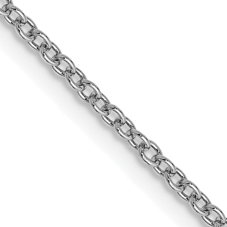 Lovely Rita's Chains 14k White Gold 1.30mm Round Link Cable Chain