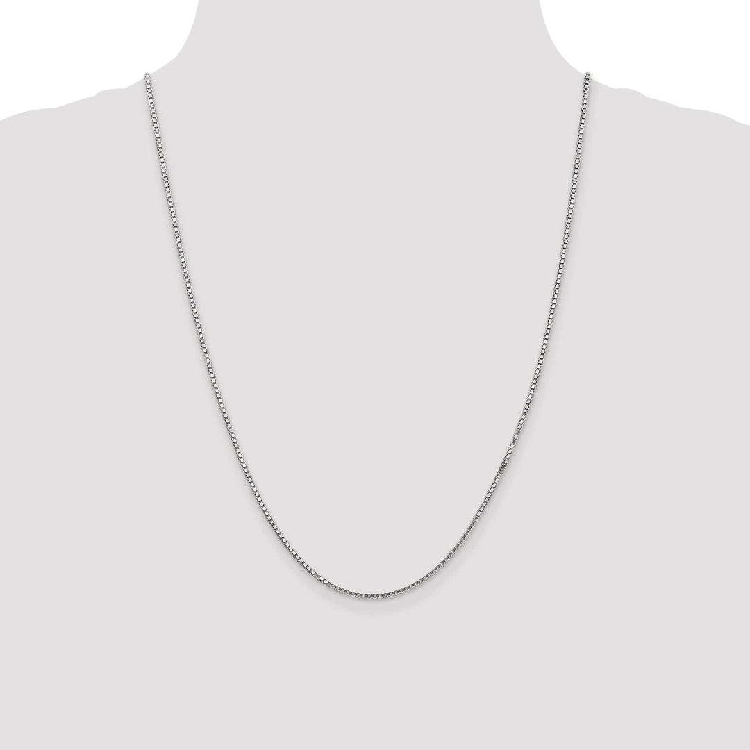 Lovely Rita's Chains 14k White Gold 1.35mm Polished Solid Box Chain