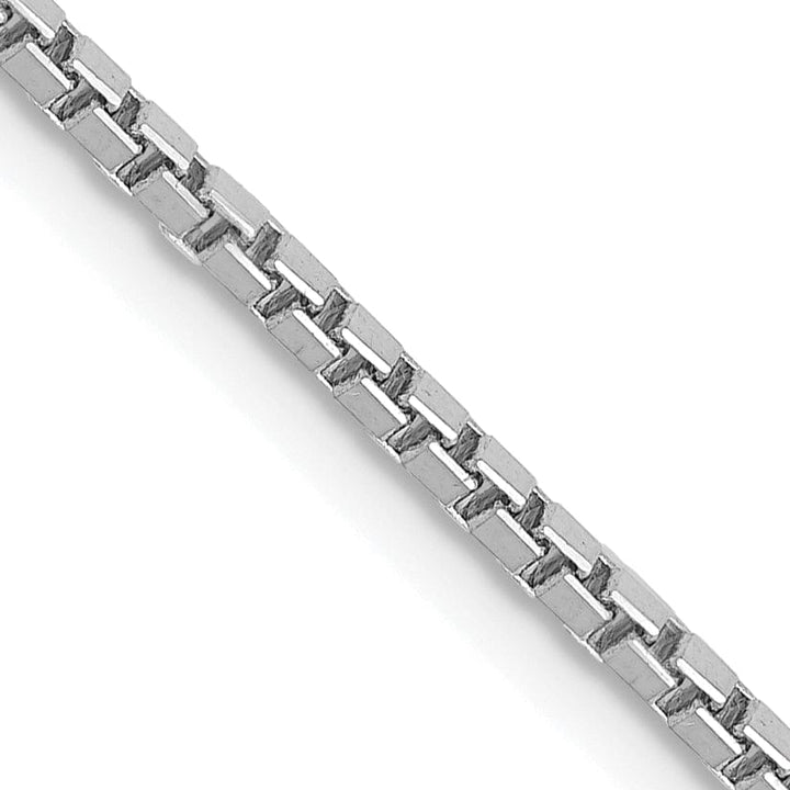 Lovely Rita's Chains 14k White Gold 1.35mm Polished Solid Box Chain
