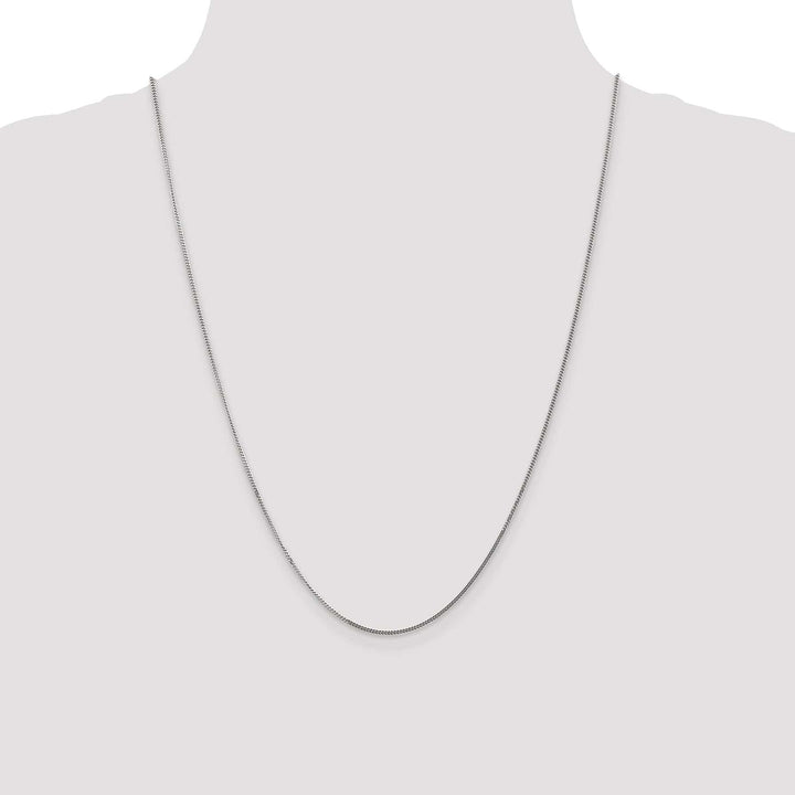 Lovely Rita's Chains 14k White Gold 1.3mm Curb Pendant Chain