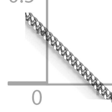 Lovely Rita's Chains 14k White Gold 1.3mm Curb Pendant Chain