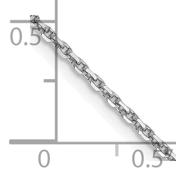Lovely Rita's Chains 14k White Gold 1.40mm Round Link Cable Chain