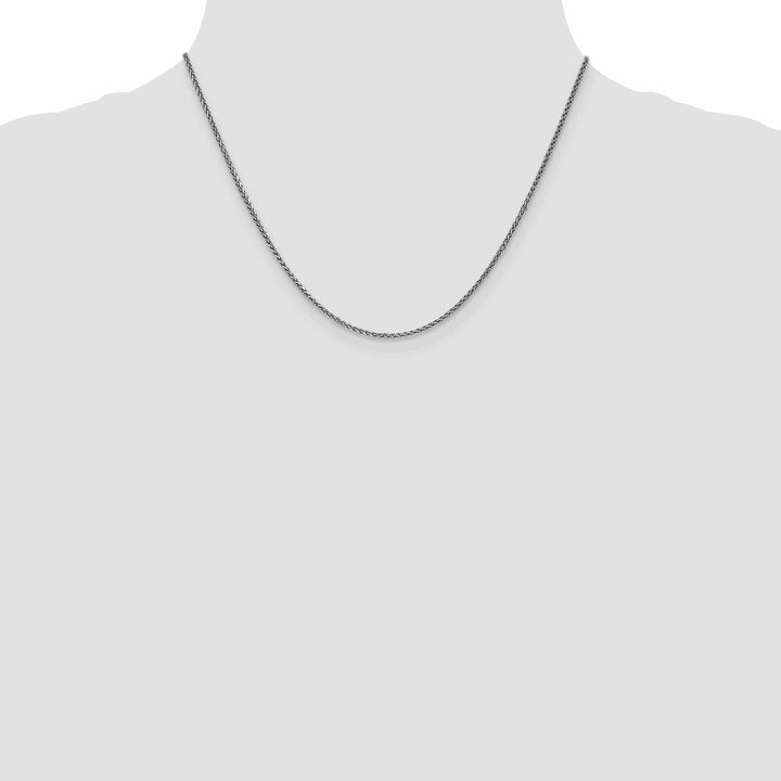 Lovely Rita's Chains 14k White Gold 1.4mm Diamond Cut Spiga Chain