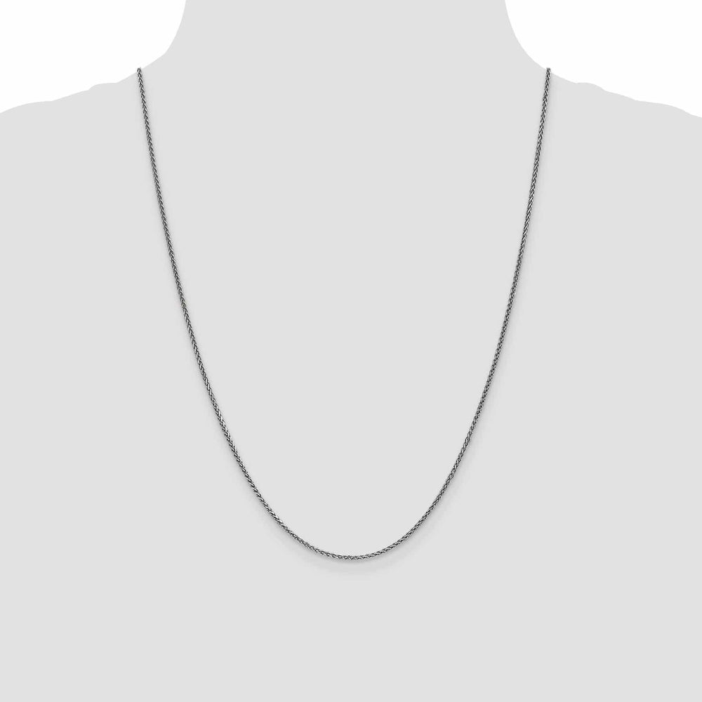 Lovely Rita's Chains 14k White Gold 1.4mm Solid D.C Spiga Chain