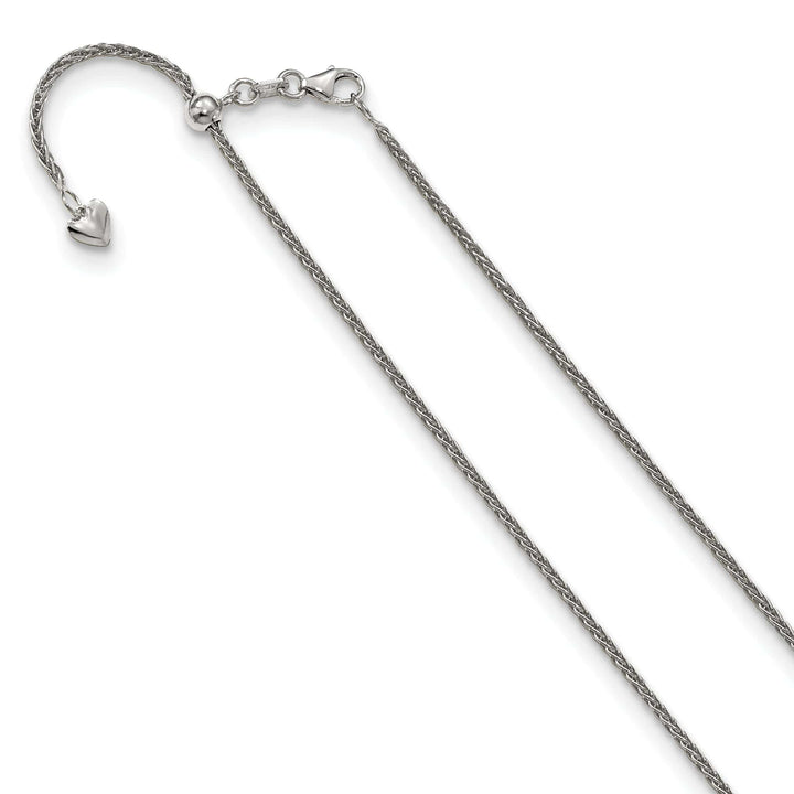 Lovely Rita's Chains 14K White Gold 1.5 mm Adjustable Wheat Chain