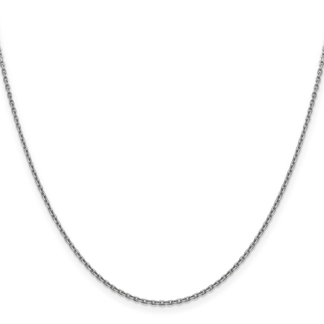 Lovely Rita's Chains 14K White Gold 1.5 mm Diamond Cut Rolo Chain
