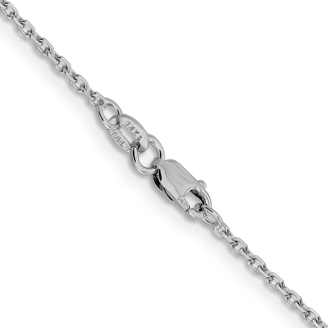 Lovely Rita's Chains 14K White Gold 1.5 mm Diamond Cut Rolo Chain