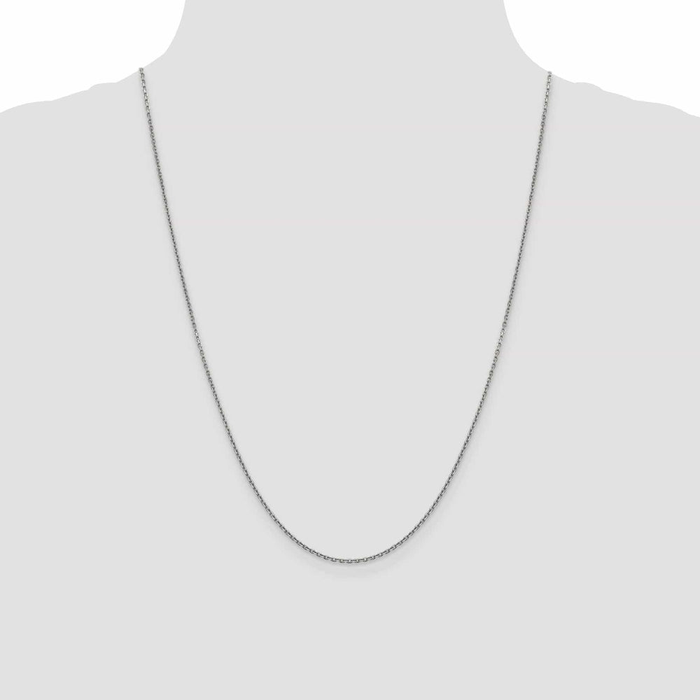 Lovely Rita's Chains 14K White Gold 1.5 mm Diamond Cut Rolo Chain