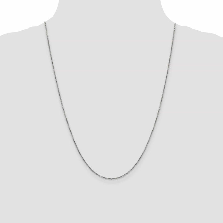 Lovely Rita's Chains 14K White Gold 1.5 mm Diamond Cut Rolo Chain