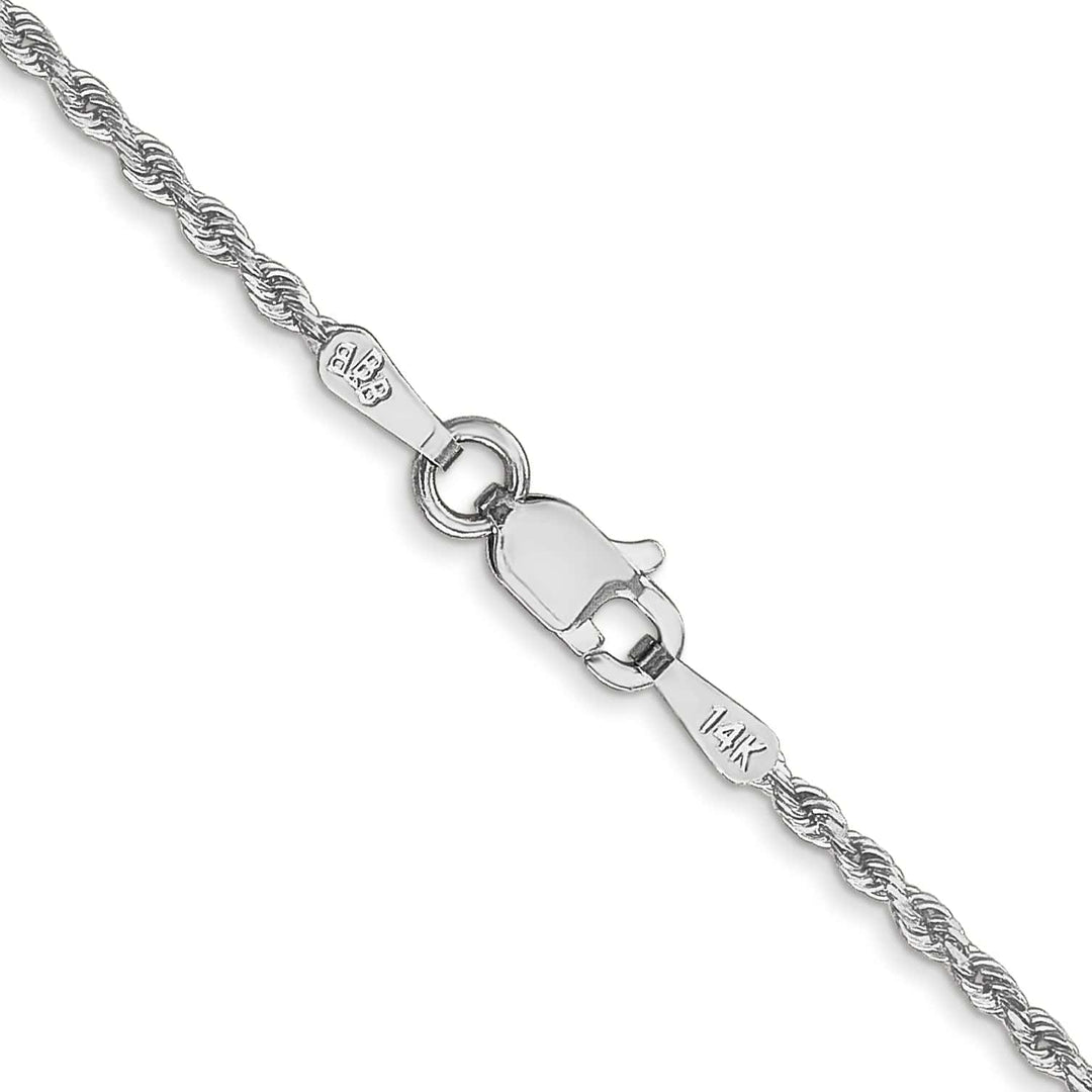 Lovely Rita's Chains 14k White Gold 1.50mm Diamond Cut Rope Chain