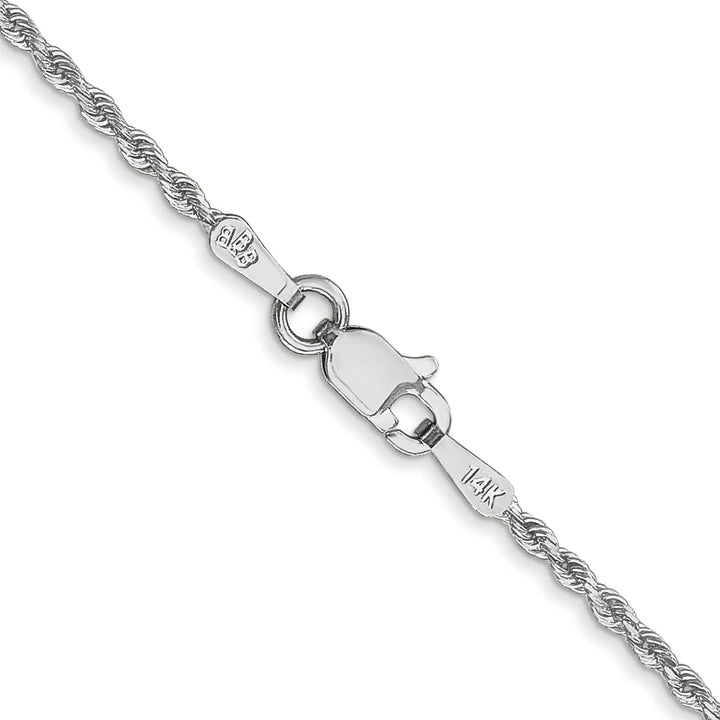 Lovely Rita's Chains 14k White Gold 1.50mm Diamond Cut Rope Chain