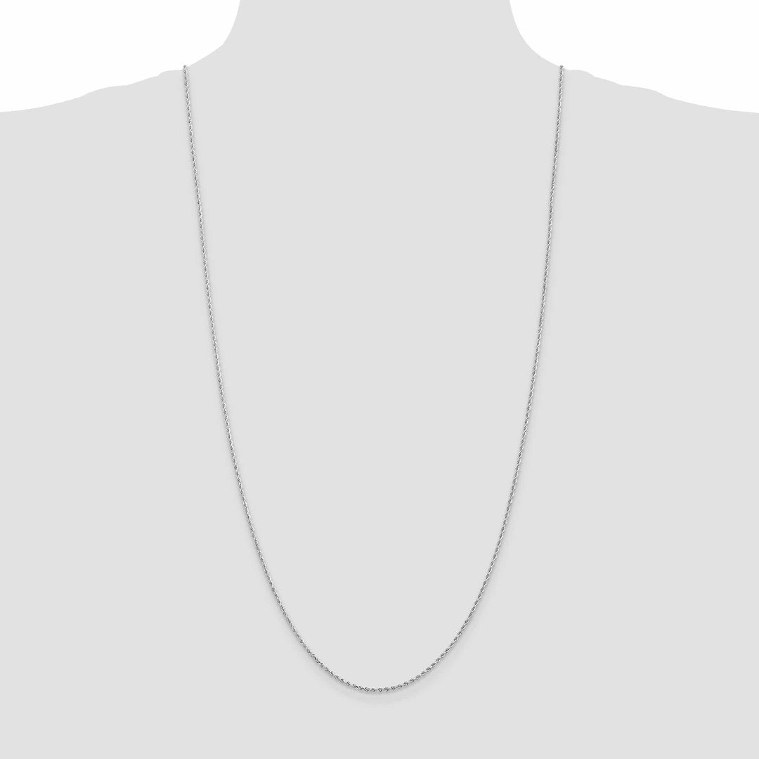 Lovely Rita's Chains 14k White Gold 1.50mm Diamond Cut Rope Chain