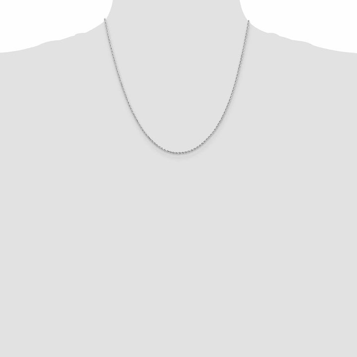 Lovely Rita's Chains 14k White Gold 1.50mm Diamond Cut Rope Chain