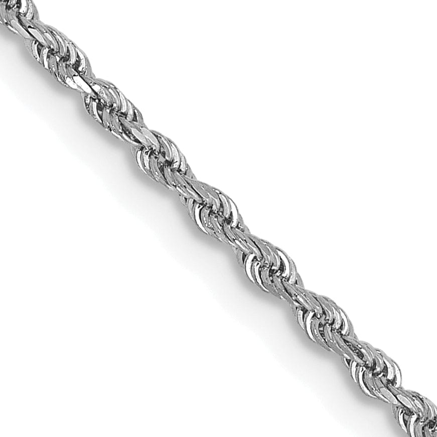 Lovely Rita's Chains 14k White Gold 1.50mm Diamond Cut Rope Chain