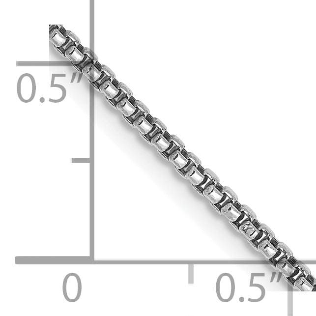 Lovely Rita's Chains 14k White Gold 1.50mm Hollow Round Box Chain