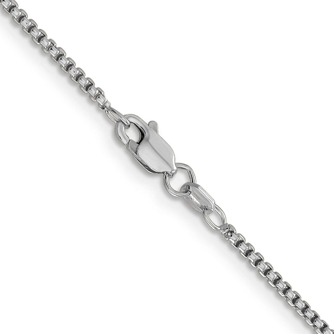 Lovely Rita's Chains 14k White Gold 1.50mm Hollow Round Box Chain