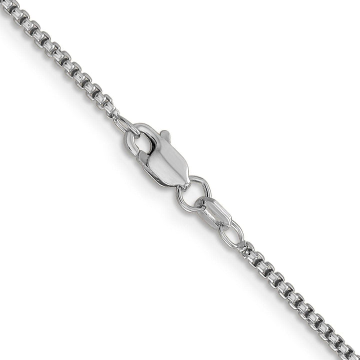 Lovely Rita's Chains 14k White Gold 1.50mm Hollow Round Box Chain
