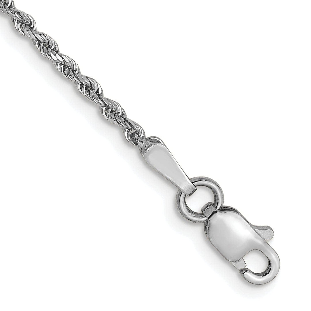 Lovely Rita's Chains 14K White Gold 1.5mm Diamond Cut Rope