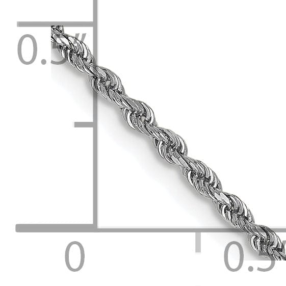Lovely Rita's Chains 14K White Gold 1.5mm Diamond Cut Rope