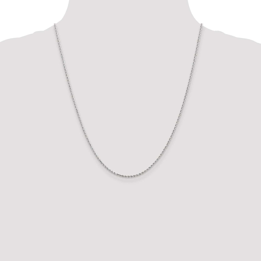 Lovely Rita's Chains 14K White Gold 1.5mm Diamond Cut Rope