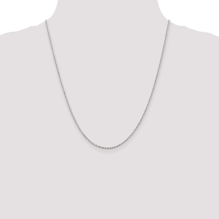 Lovely Rita's Chains 14K White Gold 1.5mm Diamond Cut Rope