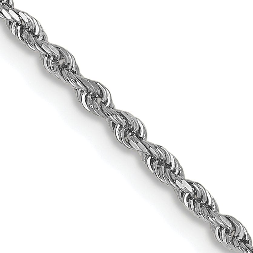 Lovely Rita's Chains 14K White Gold 1.5mm Diamond Cut Rope
