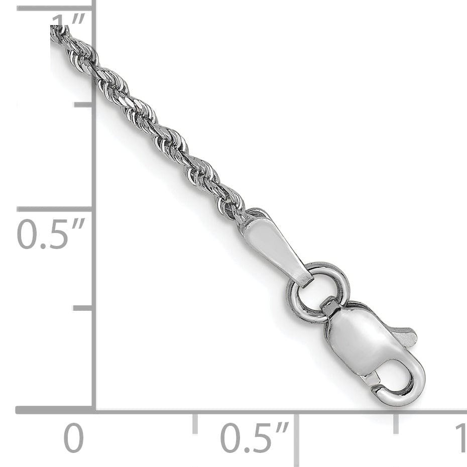Lovely Rita's Chains 14K White Gold 1.5mm Diamond Cut Rope