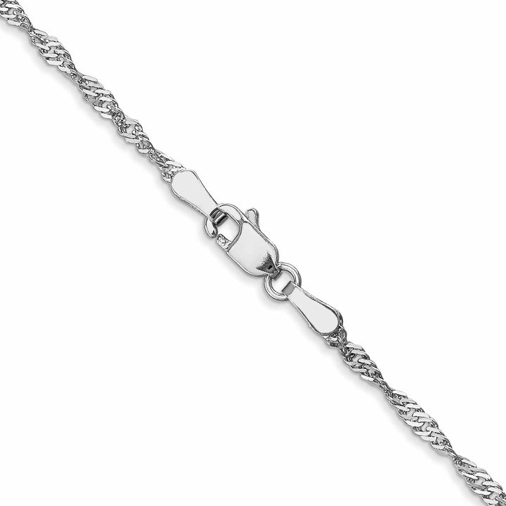 Lovely Rita's Chains 14K White Gold 1.6 mm Singapore Chain