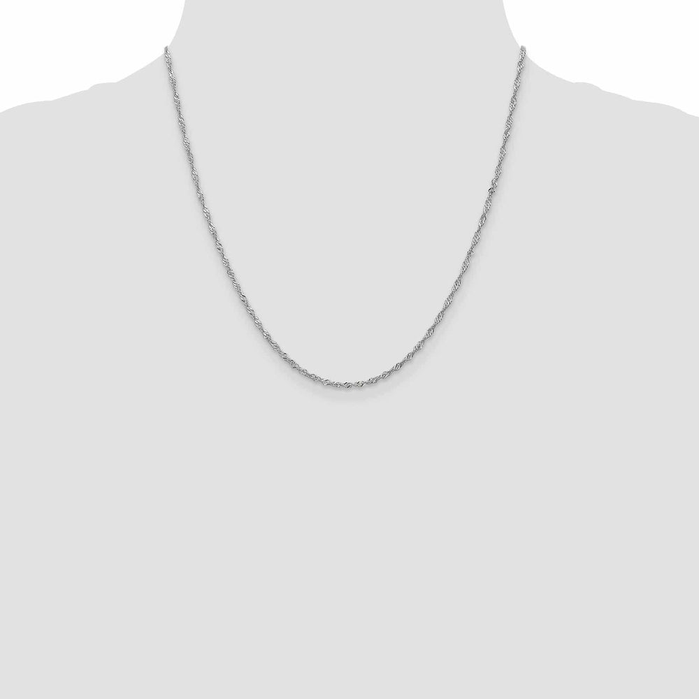 Lovely Rita's Chains 14K White Gold 1.6 mm Singapore Chain