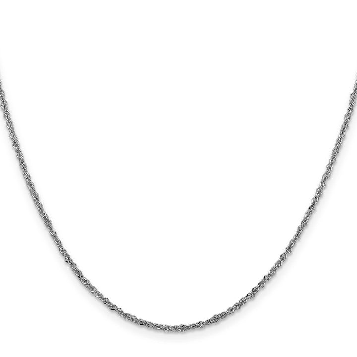 Lovely Rita's Chains 14K White Gold 1.6 mm Sparkle Singapore Chain