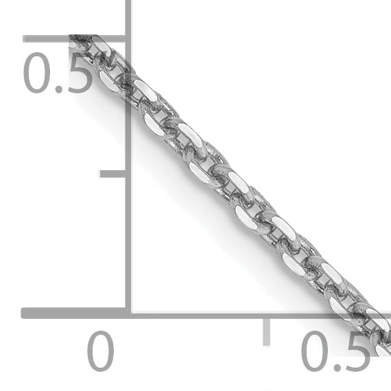 Lovely Rita's Chains 14k White Gold 1.65mm Solid D.C Cable Chain