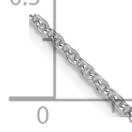 Lovely Rita's Chains 14K White Gold 1.7 mm Flat Cable Chain