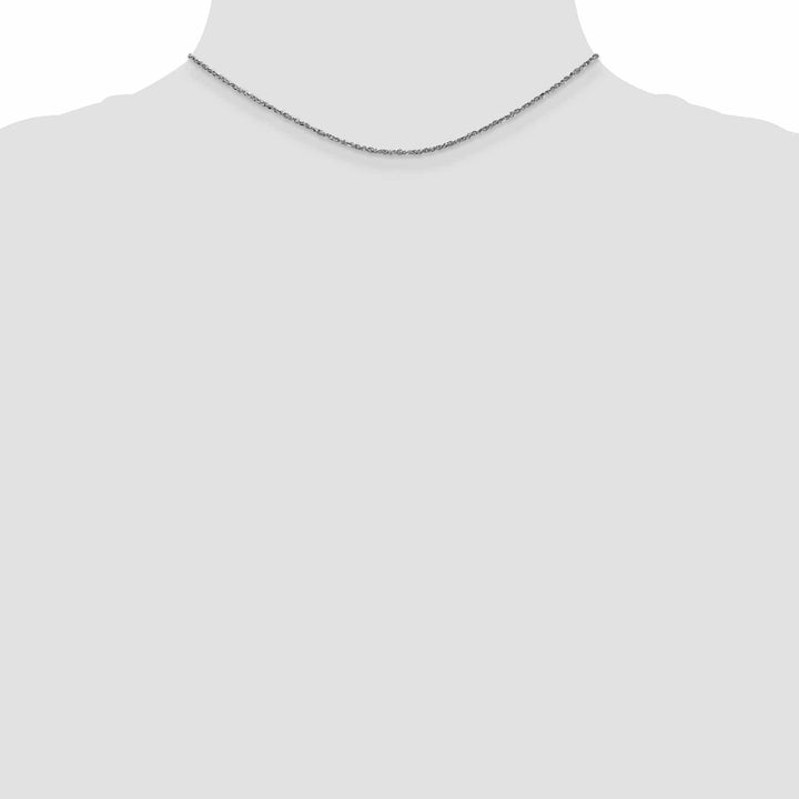 Lovely Rita's Chains 14K White Gold 1.70mm Polish Solid Ropa Chain