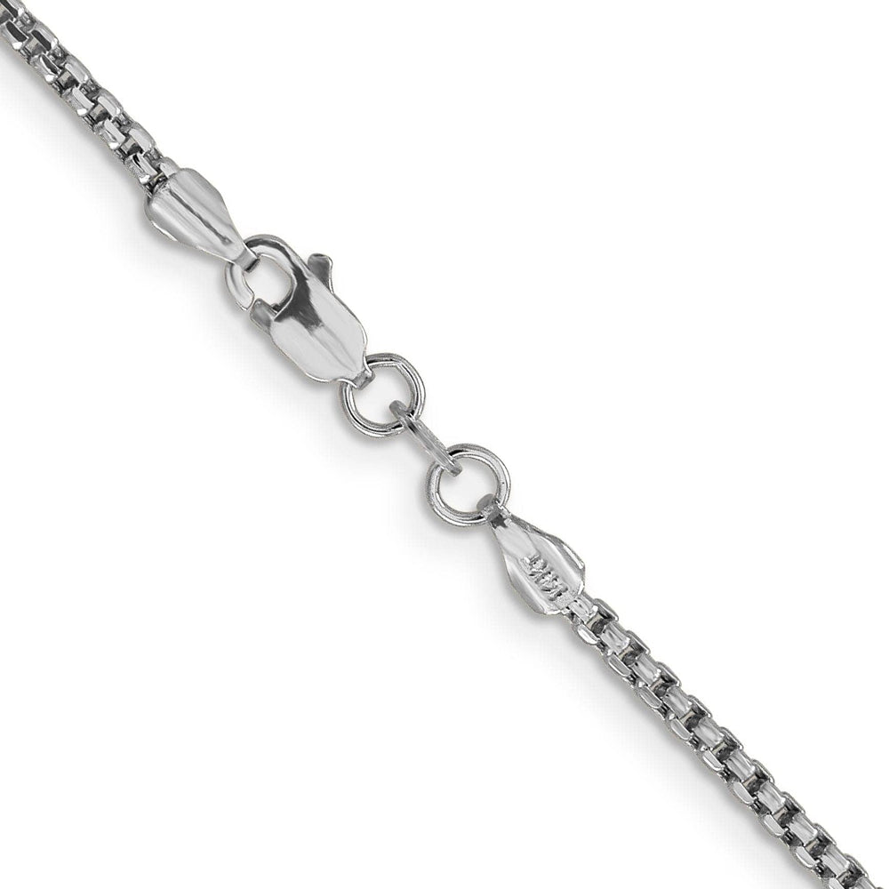 Lovely Rita's Chains 14k White Gold 1.75mm Hollow Round Box Chain