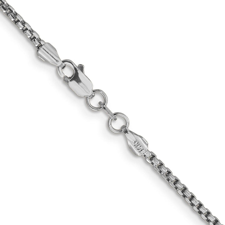 Lovely Rita's Chains 14k White Gold 1.75mm Hollow Round Box Chain