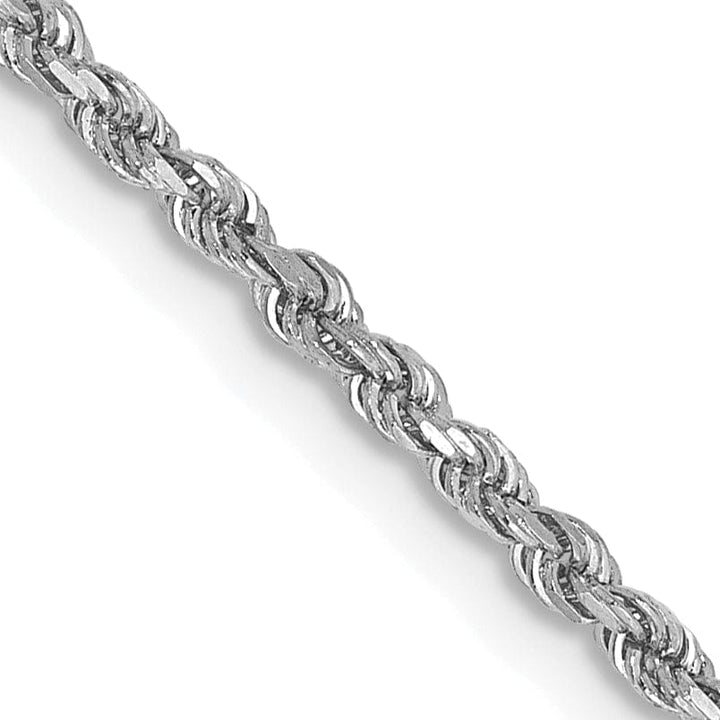 Lovely Rita's Chains 14k White Gold 1.80mm Diamond Cut Rope Chain