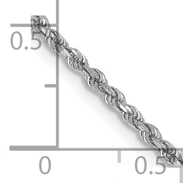 Lovely Rita's Chains 14k White Gold 1.80mm Diamond Cut Rope Chain