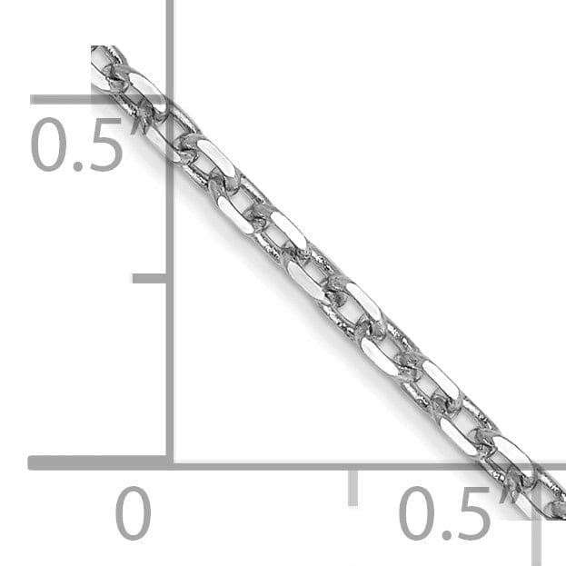 Lovely Rita's Chains 14k White Gold 1.80mm Round Link Cable Chain