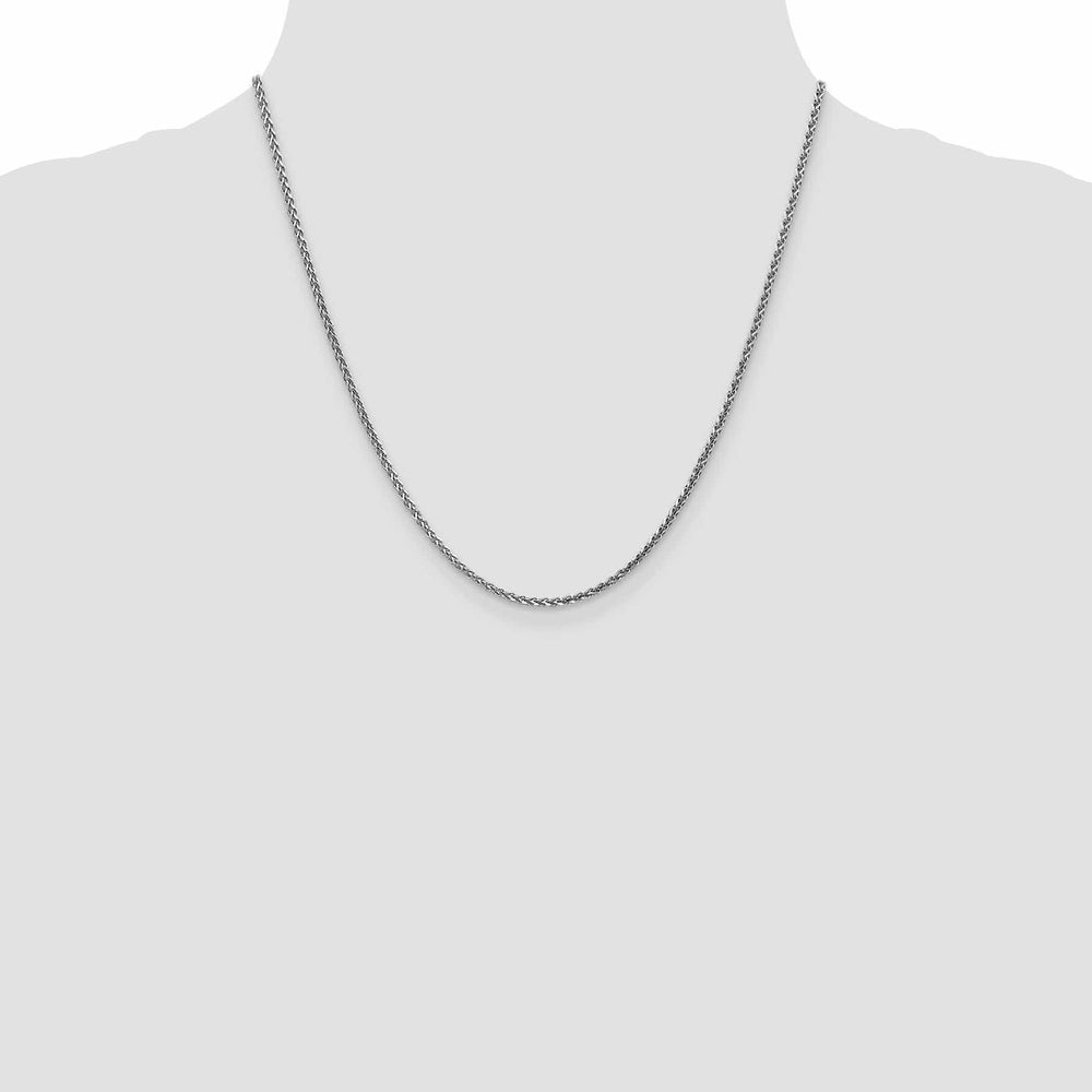 Lovely Rita's Chains 14k White Gold 1.8mm Solid D.C Spiga Chain