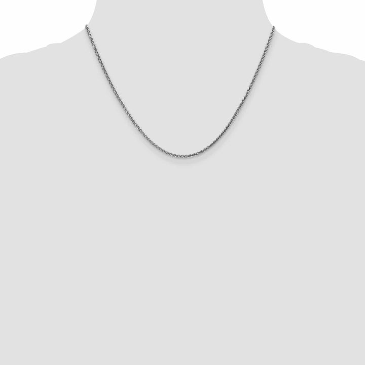 Lovely Rita's Chains 14k White Gold 1.8mm Solid D.C Spiga Chain