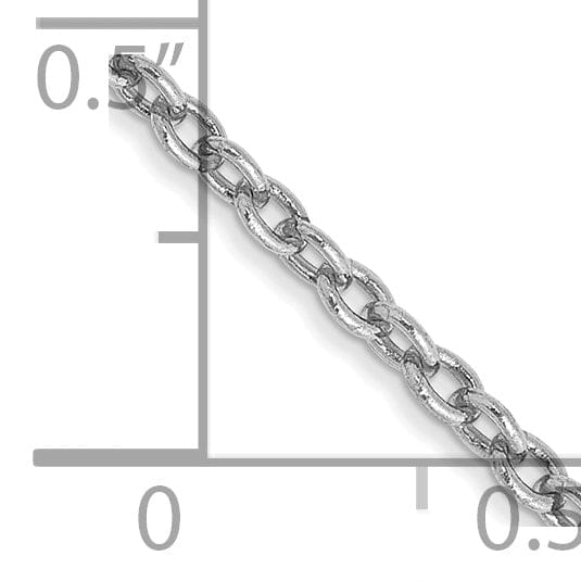 Lovely Rita's Chains 14k White Gold 1.90mm Solid Polish Cable Chain