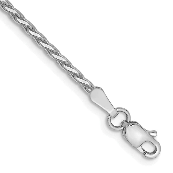 Lovely Rita's Chains 14k White Gold 1.9m Solid Round D.C Wheat Chain