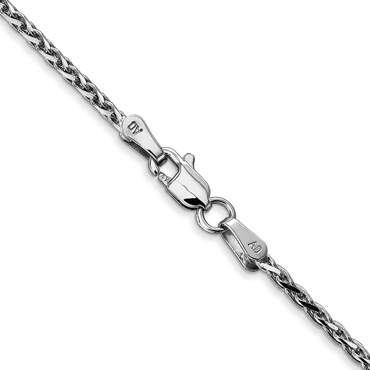 Lovely Rita's Chains 14k White Gold 1.9m Solid Round D.C Wheat Chain