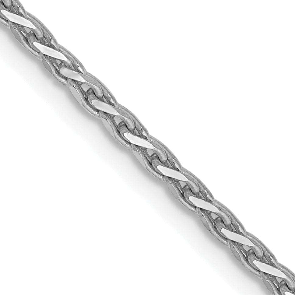 Lovely Rita's Chains 14k White Gold 1.9m Solid Round D.C Wheat Chain