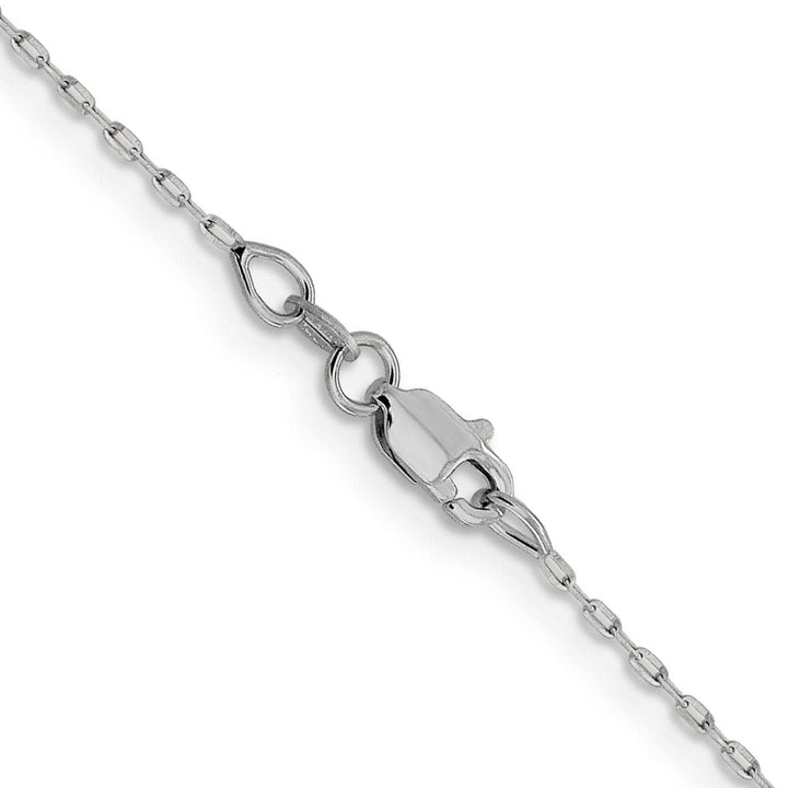 Lovely Rita's Chains 14K White Gold 1 mm D.C Open Cable Link Chain