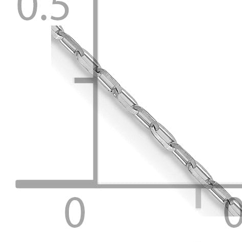 Lovely Rita's Chains 14K White Gold 1 mm D.C Open Cable Link Chain