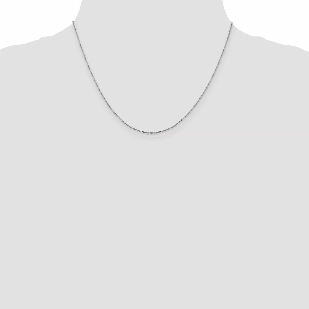 Lovely Rita's Chains 14K White Gold 1 mm D.C Open Cable Link Chain