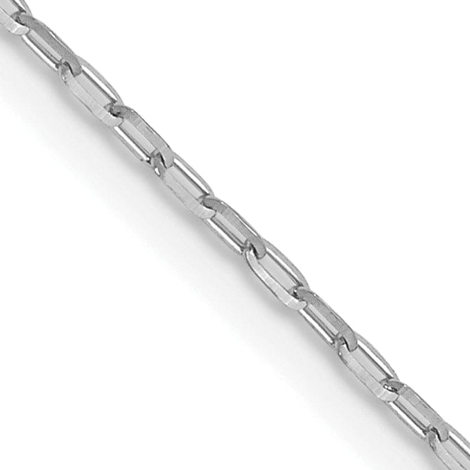 Lovely Rita's Chains 14K White Gold 1 mm D.C Open Cable Link Chain