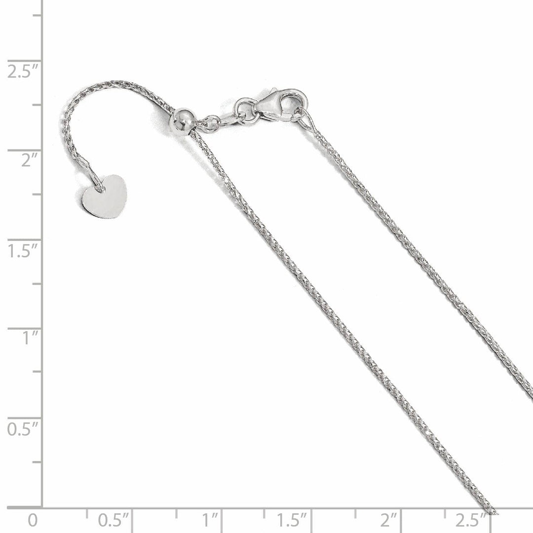 Lovely Rita's Chains 14K White Gold 1 mm Franco Adjustable Chain